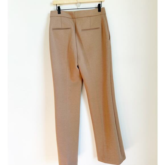 NWOT Ann Taylor Pintucked trouser pant in double knit Tan Brown 6 - Picture 3 of 4